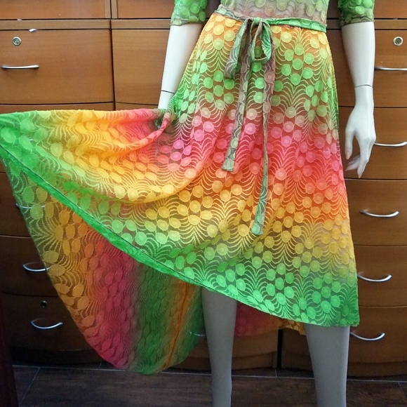 PROM ASYMMETRICAL LACE DRESS MADE IN EUROPE - Picture 3 of 7